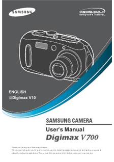 Samsung Digimax V 700 manual. Camera Instructions.